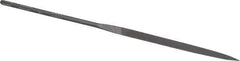 Nicholson - 6-1/4" Needle Precision Swiss Pattern Barrette File - Round Handle - USA Tool & Supply