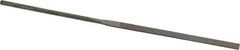 Nicholson - 6-1/4" Needle Precision Swiss Pattern Equalling File - Round Handle - USA Tool & Supply