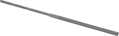 Nicholson - 6-1/4" Needle Precision Swiss Pattern Equalling File - Round Handle - USA Tool & Supply