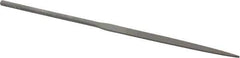 Nicholson - 4" Needle Precision Swiss Pattern Flat File - Round Handle - USA Tool & Supply