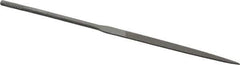 Nicholson - 4" Needle Precision Swiss Pattern Flat File - Round Handle - USA Tool & Supply