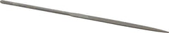 Nicholson - 5-1/2" Needle Precision Swiss Pattern Flat File - Round Handle - USA Tool & Supply