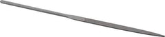 Nicholson - 6-1/4" Needle Precision Swiss Pattern Flat File - Round Handle - USA Tool & Supply