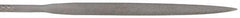 Nicholson - 4" Needle Precision Swiss Pattern Half Round File - Round Handle - USA Tool & Supply