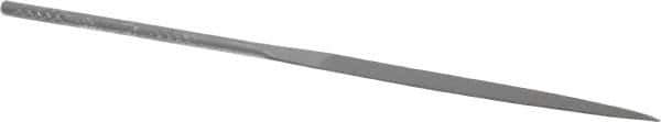 Nicholson - 4" Needle Precision Swiss Pattern Half Round File - Round Handle - USA Tool & Supply