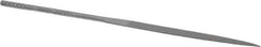 Nicholson - 4" Needle Precision Swiss Pattern Half Round File - Round Handle - USA Tool & Supply