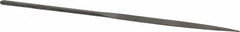 Nicholson - 5-1/2" Needle Precision Swiss Pattern Half Round File - Round Handle - USA Tool & Supply