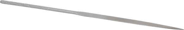 Nicholson - 6-1/4" Needle Precision Swiss Pattern Knife File - Round Handle - USA Tool & Supply