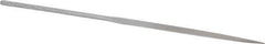 Nicholson - 6-1/4" Needle Precision Swiss Pattern Knife File - Round Handle - USA Tool & Supply