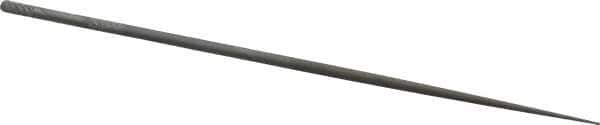 Nicholson - 5-1/2" Needle Precision Swiss Pattern Round File - Round Handle - USA Tool & Supply