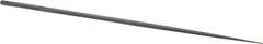 Nicholson - 5-1/2" Needle Precision Swiss Pattern Round File - Round Handle - USA Tool & Supply