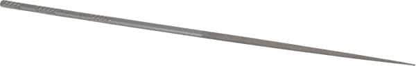 Nicholson - 6-1/4" Needle Precision Swiss Pattern Round File - Round Handle - USA Tool & Supply