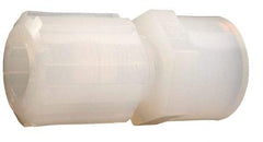 Parker - 3/8" Tube OD, PFA PTFE Plastic Compression Tube Female Straight Adapter - 3/8 NPT Pipe, 300°F Max, Plastic Grip - USA Tool & Supply
