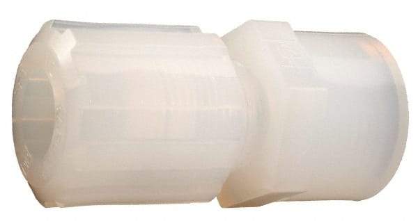 Parker - 1/4" Tube OD, PFA PTFE Plastic Compression Tube Female Straight Adapter - 1/2 NPT Pipe, 300°F Max, Plastic Grip - USA Tool & Supply