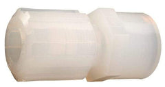 Parker - 1/8" Tube OD, PFA PTFE Plastic Compression Tube Female Straight Adapter - 1/8 NPT Pipe, 300°F Max, Plastic Grip - USA Tool & Supply