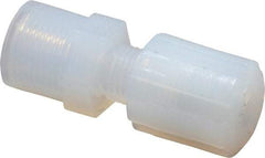Parker - 1/4" Tube OD, PFA PTFE Plastic Compression Tube Female Straight Adapter - 1/4 NPT Pipe, 300°F Max, Plastic Grip - USA Tool & Supply