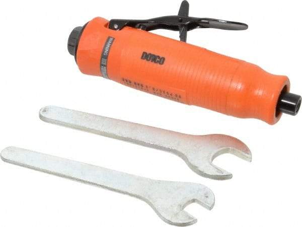 Dotco - 1/4" Collet, Straight Handle, Air Straight Die Grinder - 34,000 RPM, Front Exhaust, 16 CFM, 0.3 hp, 90 psi, 1/4" Inlet - USA Tool & Supply