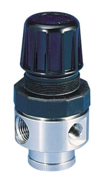 Parker - 1/2 NPT Port, 80 CFM, Stainless Steel Standard Regulator - 0 to 250 psi Range, 300 Max psi Supply Pressure, 1/4" Gauge Port Thread, 2.43" Wide x 4.97" High - USA Tool & Supply
