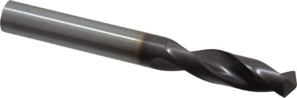 Guhring - 23/64" 130° Parabolic Flute Powdered Metal Screw Machine Drill Bit - FIREX Finish, Right Hand Cut, 1.575" Flute Length, 3.307" OAL, Cone Relief Point, Straight Shank - USA Tool & Supply