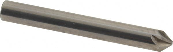 Made in USA - 1/4" Head Diam, 1/4" Shank Diam, 6 Flute 82° Solid Carbide Countersink - USA Tool & Supply