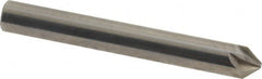 Made in USA - 1/4" Head Diam, 1/4" Shank Diam, 6 Flute 82° Solid Carbide Countersink - USA Tool & Supply