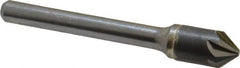 Made in USA - 3/8" Head Diam, 1/4" Shank Diam, 6 Flute 82° Solid Carbide Countersink - USA Tool & Supply