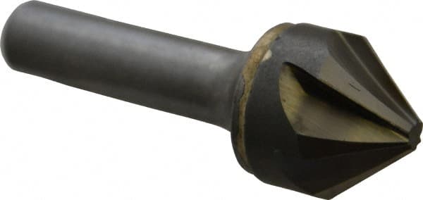 Made in USA - 1" Head Diam, 1/2" Shank Diam, 6 Flute 82° Solid Carbide Countersink - USA Tool & Supply