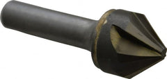 Made in USA - 1" Head Diam, 1/2" Shank Diam, 6 Flute 82° Solid Carbide Countersink - USA Tool & Supply