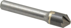 Made in USA - 1/2" Head Diam, 3/8" Shank Diam, 6 Flute 90° Solid Carbide Countersink - USA Tool & Supply