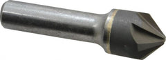 Made in USA - 3/4" Head Diam, 1/2" Shank Diam, 6 Flute 90° Solid Carbide Countersink - USA Tool & Supply