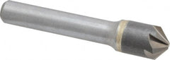 Made in USA - 1/2" Head Diam, 3/8" Shank Diam, 6 Flute 100° Solid Carbide Countersink - USA Tool & Supply
