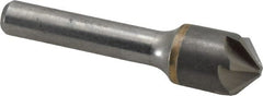 Made in USA - 5/8" Head Diam, 3/8" Shank Diam, 6 Flute 100° Solid Carbide Countersink - USA Tool & Supply