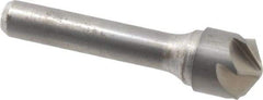 Made in USA - 5/8" Head Diam, 3/8" Shank Diam, 6 Flute 120° Solid Carbide Countersink - Bright Finish, 2-5/8" OAL, 0.109" Nose Diam, Single End, Straight Shank, Right Hand Cut - USA Tool & Supply