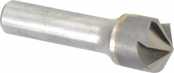 Made in USA - 3/4" Head Diam, 1/2" Shank Diam, 6 Flute 120° Solid Carbide Countersink - USA Tool & Supply