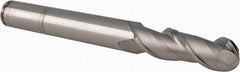 Accupro - 5/8" Diam, 2" LOC, 2 Flute Solid Carbide Ball End Mill - Uncoated, Single End, 6" OAL, 5/8" Shank Diam, Spiral Flute - USA Tool & Supply
