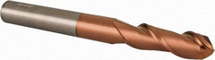 Accupro - 5/8" Diam, 2" LOC, 2 Flute Solid Carbide Ball End Mill - TiCN Finish, Single End, 6" OAL, 5/8" Shank Diam, Spiral Flute - USA Tool & Supply
