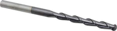 Accupro - 3/8" Diam, 3" LOC, 2 Flute Solid Carbide Ball End Mill - AlTiN Finish, Single End, 6" OAL, 3/8" Shank Diam, Spiral Flute - USA Tool & Supply