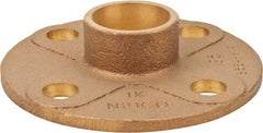 NIBCO - 1-1/4" Pipe, 4-5/8" OD, Cast Copper Companion Pipe Flange - 125 psi, C End Connection, 3-1/2" Across Bolt Hole Centers - USA Tool & Supply