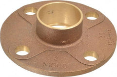 NIBCO - 2" Pipe, 6" OD, Cast Copper Companion Pipe Flange - 125 psi, C End Connection, 4-3/4" Across Bolt Hole Centers - USA Tool & Supply