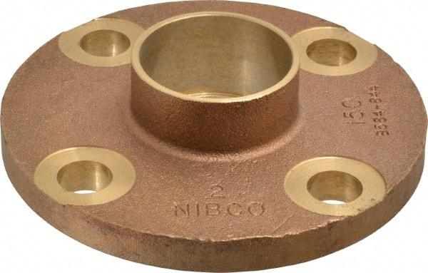 NIBCO - 2" Pipe, 6" OD, Cast Copper Companion Pipe Flange - 150 psi, C End Connection, 4-3/4" Across Bolt Hole Centers - USA Tool & Supply