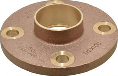 NIBCO - 2-1/2" Pipe, 7" OD, Cast Copper Companion Pipe Flange - 150 psi, C End Connection, 5-1/2" Across Bolt Hole Centers - USA Tool & Supply