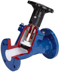 NIBCO - 4" Pipe, Flanged End Connections, Y Pattern Calibrated Balance Valve - 350mm Long, 310mm High, 175 Max psi, Iron Body - USA Tool & Supply