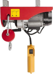 Value Collection - 220/440 Lb Capacity, 33/16 FPM Lift Speed, 110 Volt, Mini Electric Hoist - 38' Max Lift - USA Tool & Supply