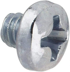 Value Collection - #5-40 UNC, 1/8" Length Under Head Phillips Drive Machine Screw - Pan Head, Grade J82 Steel, Zinc-Plated Finish, Without Washer - USA Tool & Supply
