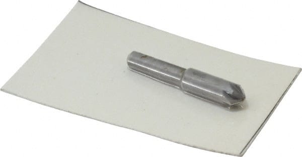 Made in USA - 1/4" Head Diam, 3/16" Shank Diam, 6 Flute 90° High Speed Steel Countersink - USA Tool & Supply