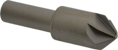 Made in USA - 3/4" Head Diam, 1/2" Shank Diam, 6 Flute 90° High Speed Steel Countersink - USA Tool & Supply