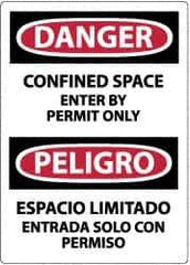 NMC - "Danger - Do Not Enter - Authorized Personnel Only", 14" Long x 10" Wide, Pressure-Sensitive Vinyl Safety Sign - Rectangle, 0.004" Thick, Use for Security & Admittance - USA Tool & Supply