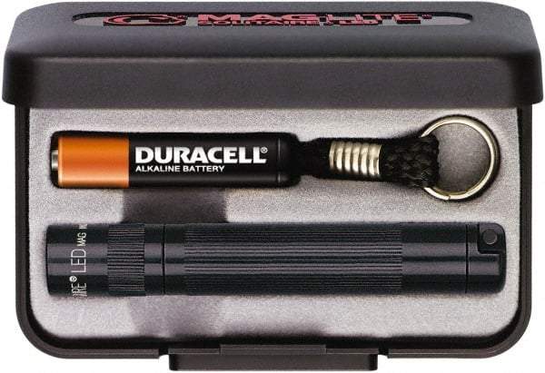 Mag-Lite - Clear LED Bulb, 47 Lumens, Mini Flashlight - Black Aluminum Body, 1 AAA Alkaline Battery Included - USA Tool & Supply