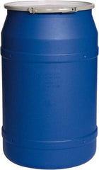 Eagle - 55 Gallon Blue Cylindrical Polyethylene Open Head Drum - 36-3/8" High x 23" Diam - USA Tool & Supply