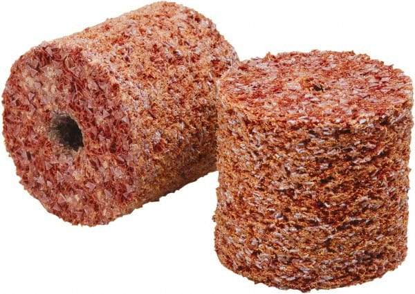 3M - 2" Diam, 1/4" Face Width, 1/4" Center Hole, Coarse Grade, Ceramic Deburring Wheel - Unitized, Hard Density 7 Grade - USA Tool & Supply